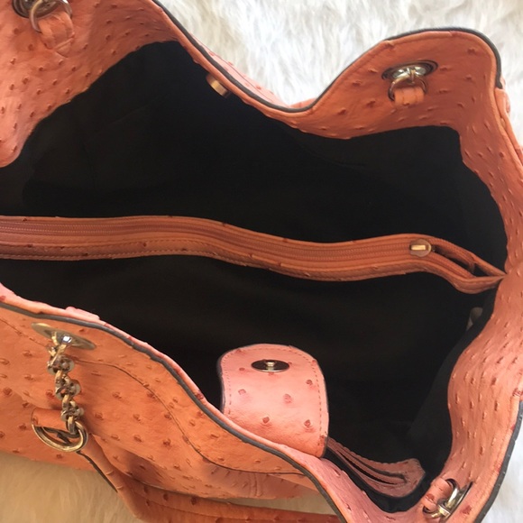 Pink Studded Chain Hoop Handle Purse - Picture 6 of 8